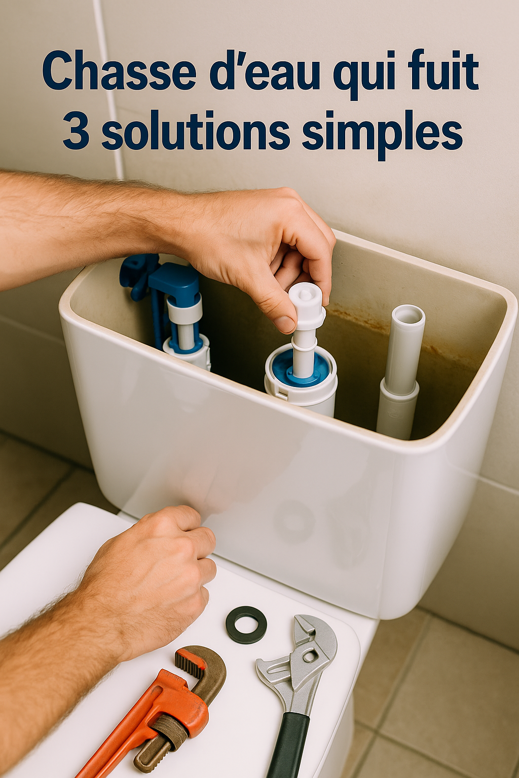 Chasse d’eau qui fuit : 3 solutions simples